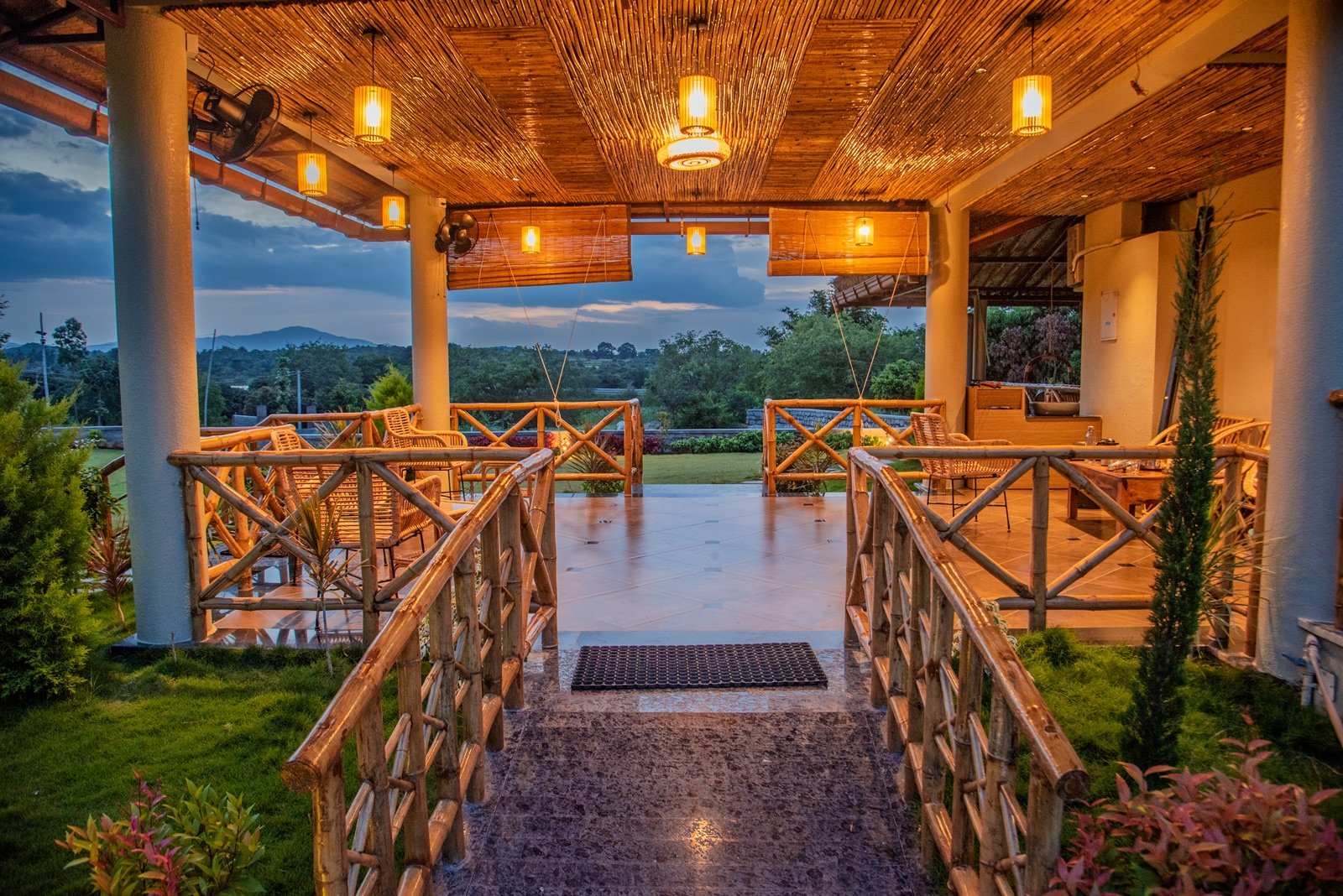 Outdoor patio at Jingle Woods Farmstay